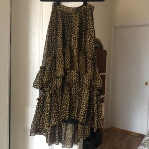 High-Waisted Ulla Johnson Asymmetrical Skirt, 0